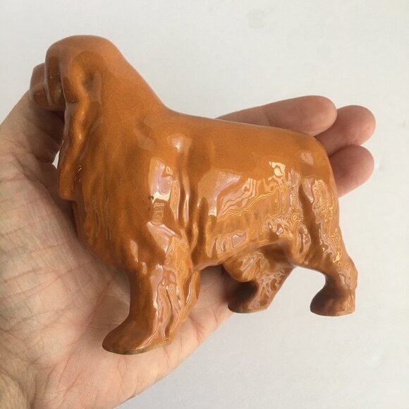 Vintage Dog Figurine Statue - Cocker Spaniel, Brown, 1950s - Picture 3 of 10